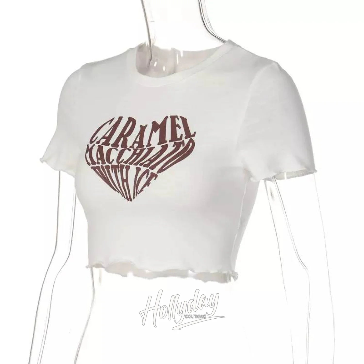 LaPose Fashion - Caramel Macchiato Shirt - Crop Tops, T-Shirts, Tops, Tops/Sweatshirts