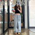 LaPose Fashion - Nell Low Waist Baggy Pants - Bottoms, Cargo Pants, Clothing, Loose Pants, Pants, Trousers