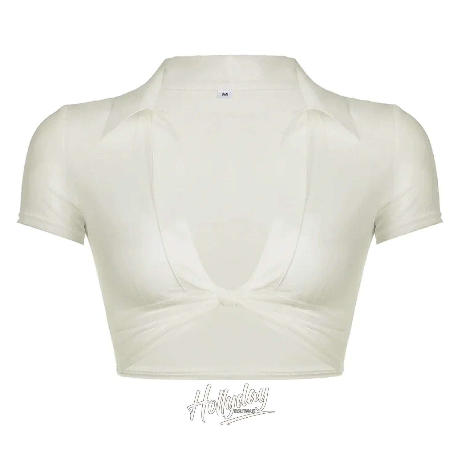 Cleo Mesh See-Through Twist Top White / S