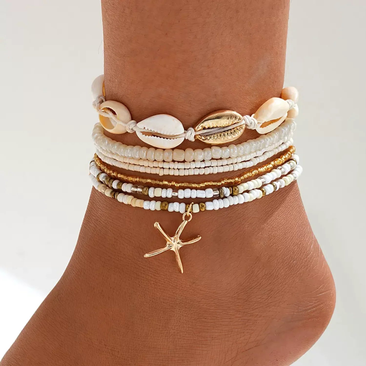 Corinna Multi Layer Anklet Hollyday Boutique