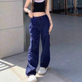 LaPose Fashion - Anais Wide Leg Casual Pants - Baggy Pants, Bottoms, Cargo Pants, Casual Pants, Clothing, Loose Pants, Low Waist Pants, Oversize Pa