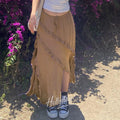 Fatma Ruffle Maxi Skirt Alees Fashion aleesfashion.com