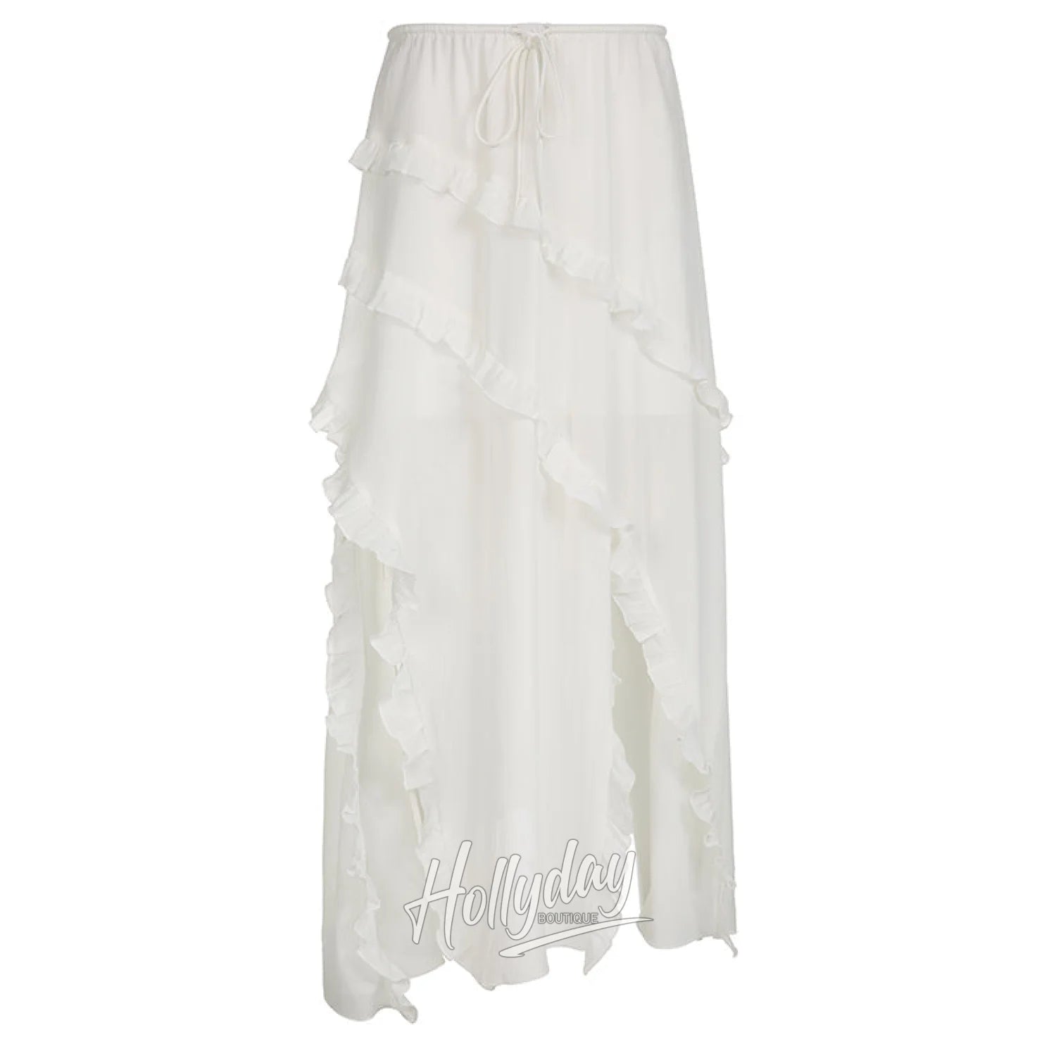 Fatma Ruffle Maxi Skirt Alees Fashion aleesfashion.com