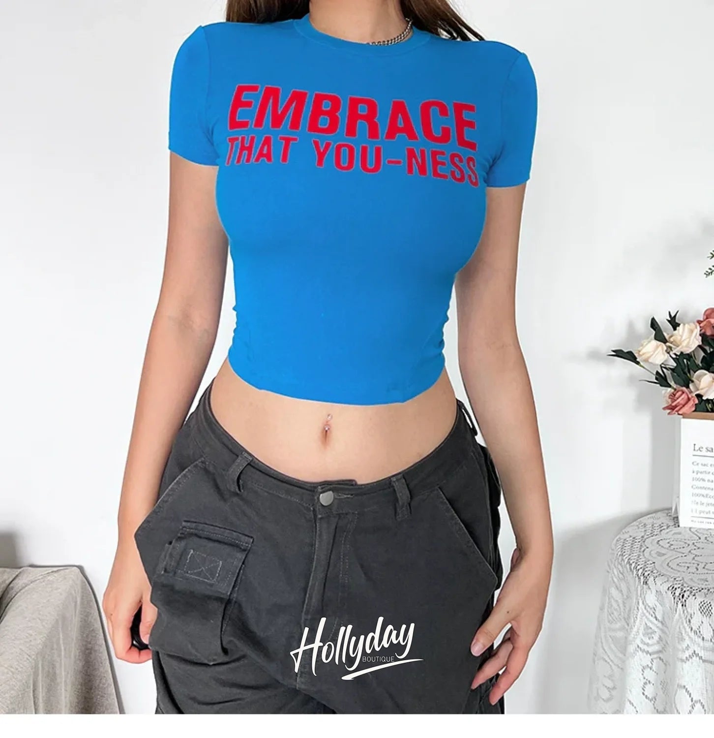 Embrace That You-Ness Print Slim T-Shirt