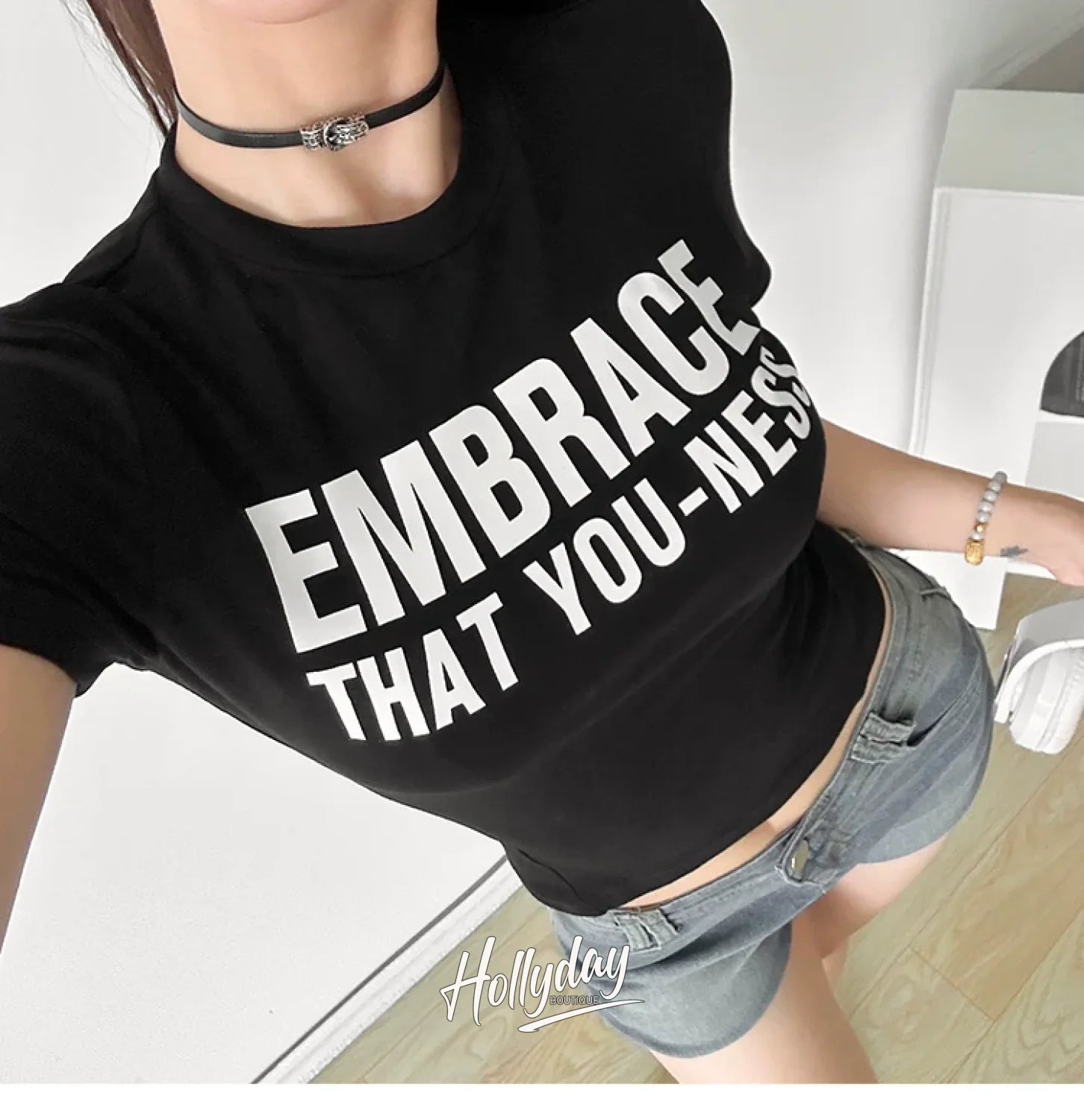 Embrace That You-Ness Print Slim T-Shirt