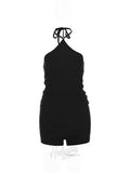 Eva Ruched Halter Top And Shorts Set Two Piece