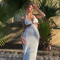 LaPose Fashion - Tawny Knit Maxi Dress - 22Summer, Backless Dresses, Beach Dresses, Clothing, Dresses, Going Out Dresses, June22collab, Knitt