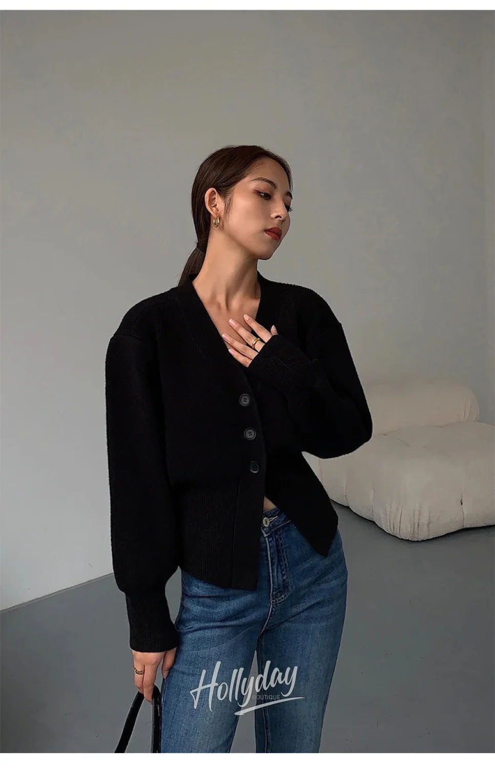 LaPose Fashion - Licio Cardigan Sweater - Clothing, Fall22, home3, Knitted Tops, Long Sleeve Tops, Sweaters, Tops, Tops/Sweatshirts