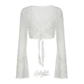 Kahli Lace-Up Layered Jacket Top White / S