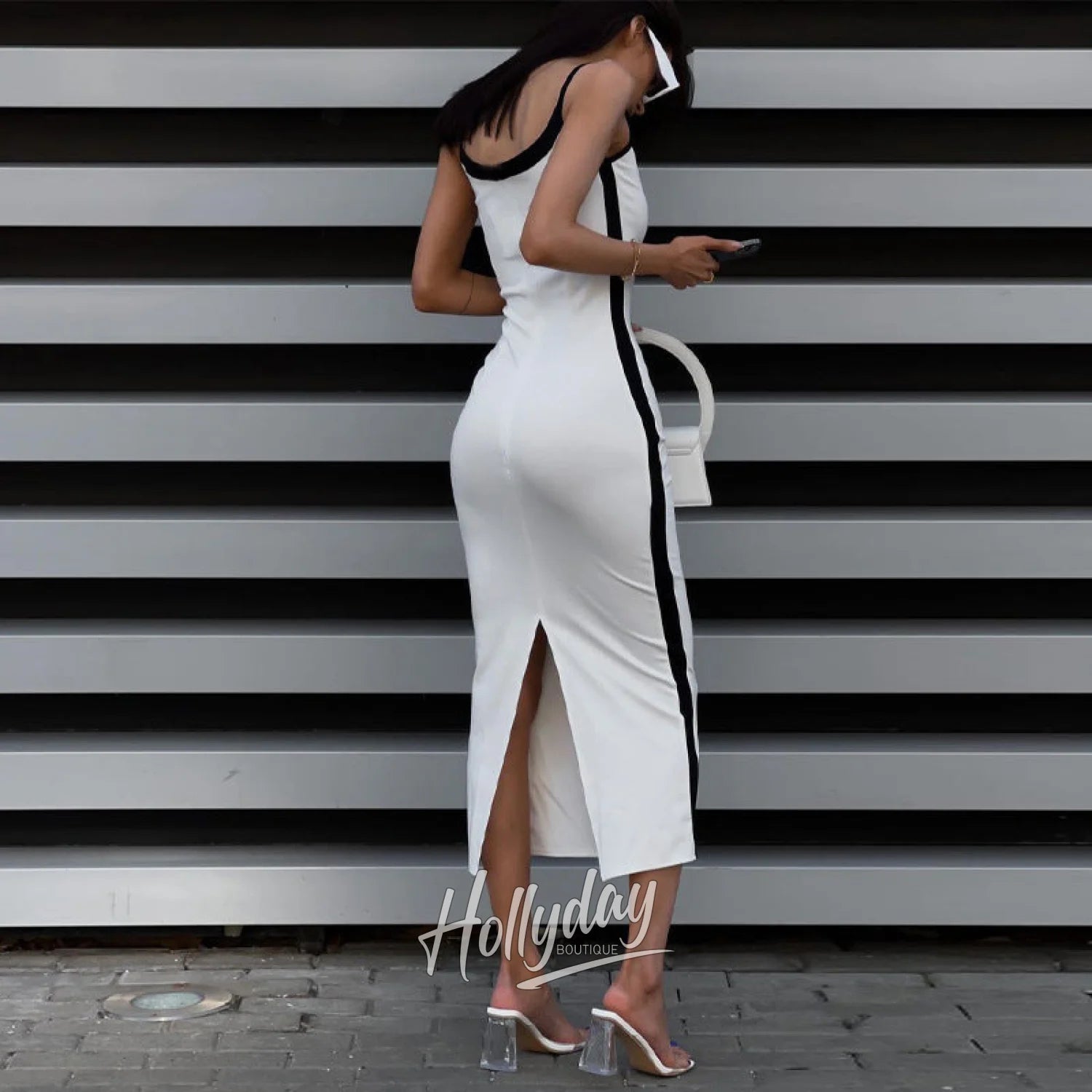 LaPose Fashion - Tala Bodycon Midi Dress - Basic Clothes, Bodycon Dresses, Casual Dresses, Clothing, Daytime Dresses, Dresses, Elegant Clothes,