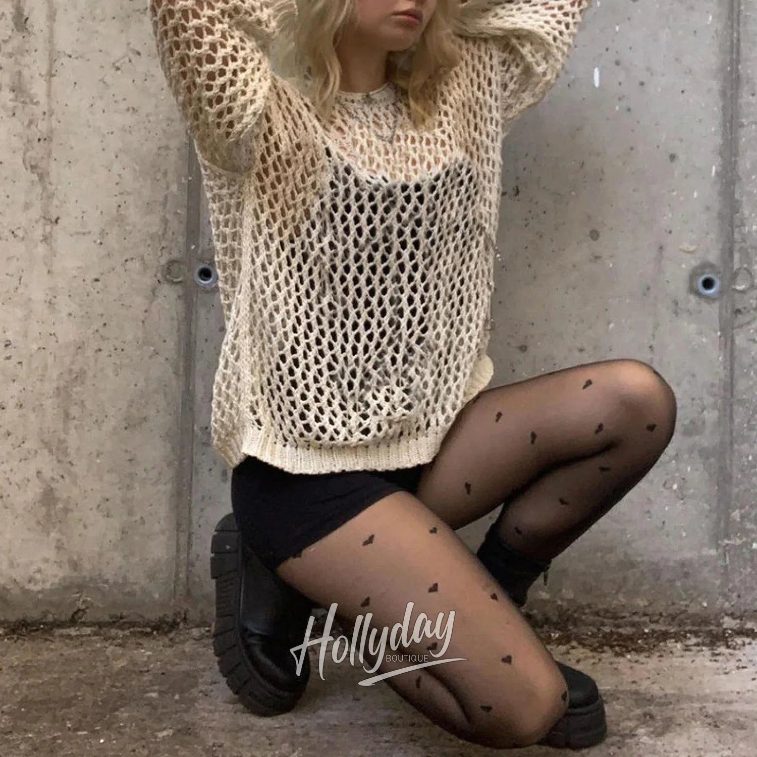 LaPose Fashion - Solen Knit Sweater - Clothing, Crochet Tops, Fall22, home3, Knitted Tops, Long Sleeve Tops, School Outfits, Sweater, Tops