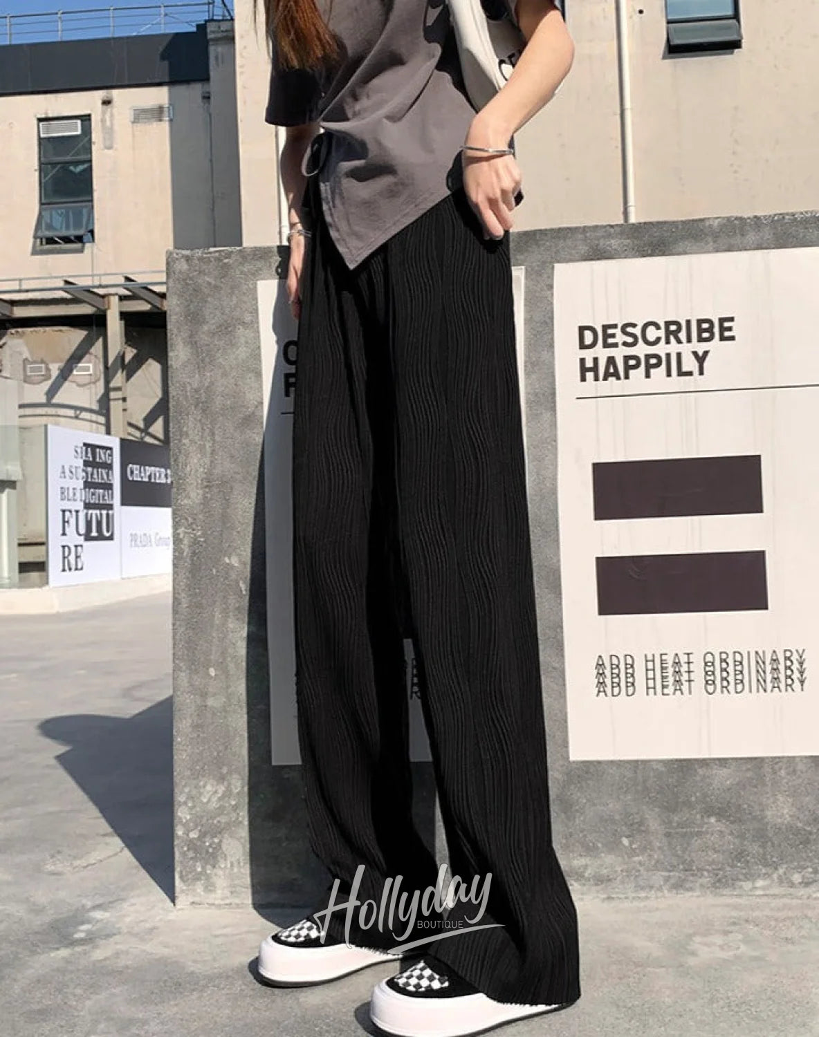 LaPose Fashion - Filomena Ruched Pants - Bottoms, Casual Pants, Clothing, Collab.Jan, Fall22, Home2, Loose Pants, Pants, Straight Pants