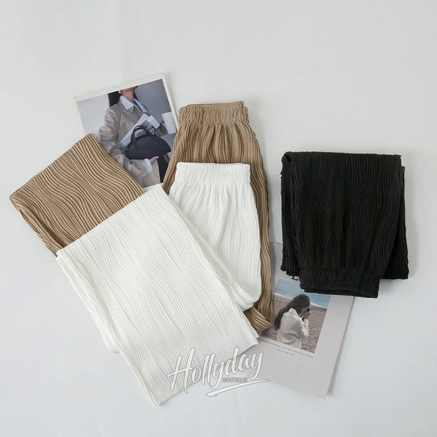 LaPose Fashion - Filomena Ruched Pants - Bottoms, Casual Pants, Clothing, Collab.Jan, Fall22, Home2, Loose Pants, Pants, Straight Pants