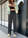 LaPose Fashion - Filomena Ruched Pants - Bottoms, Casual Pants, Clothing, Collab.Jan, Fall22, Home2, Loose Pants, Pants, Straight Pants