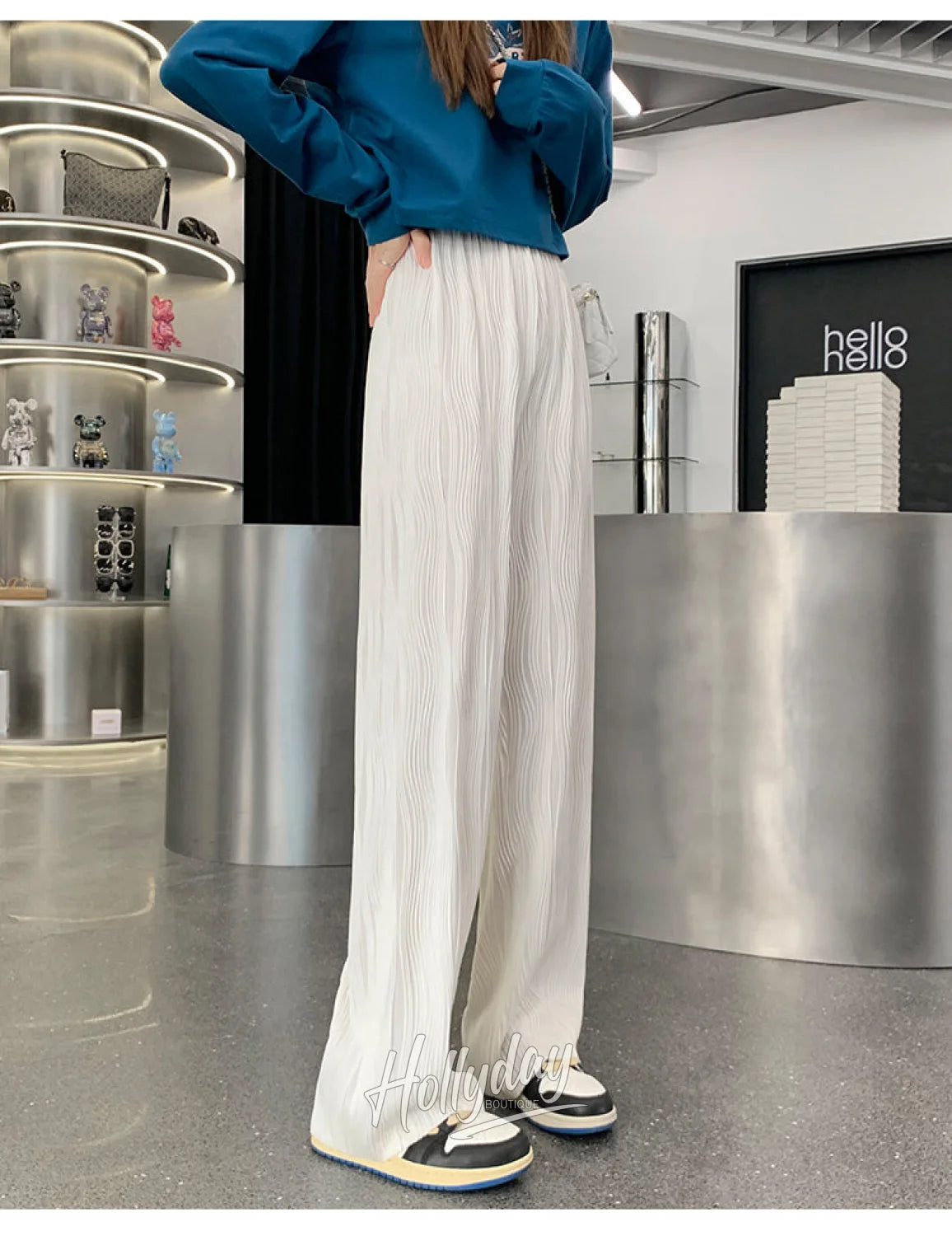 LaPose Fashion - Filomena Ruched Pants - Bottoms, Casual Pants, Clothing, Collab.Jan, Fall22, Home2, Loose Pants, Pants, Straight Pants