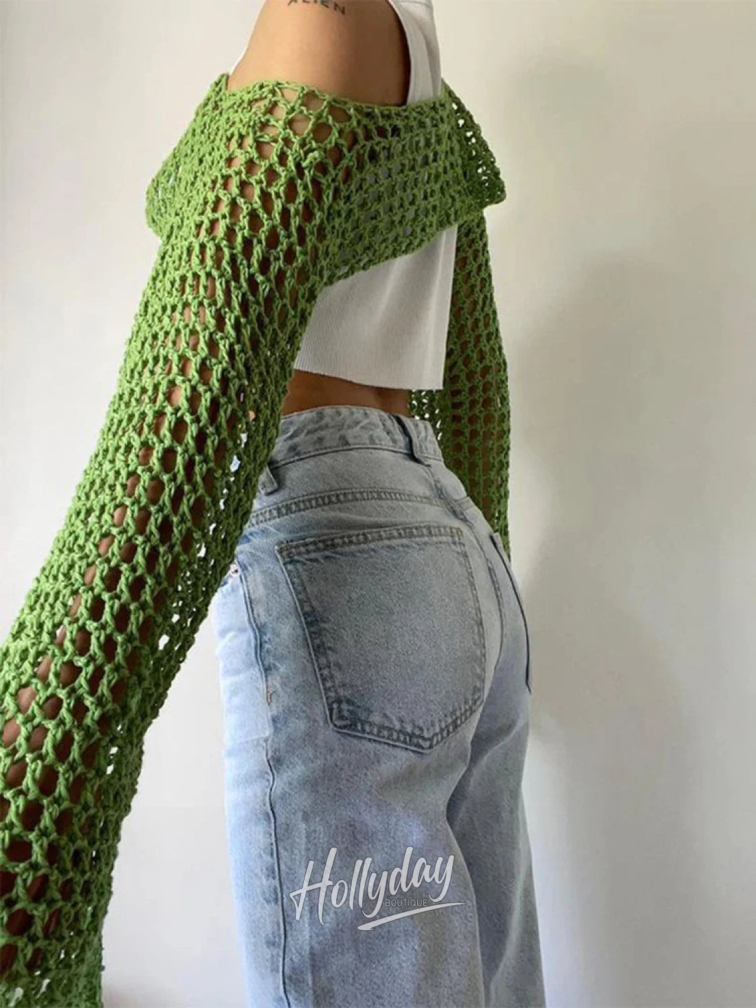 LaPose Fashion - Tiphane Knit Crop Top - Clothing, Crochet Tops, Fall22, Knitted Tops, Long Sleeve Tops, Sweater, Tops