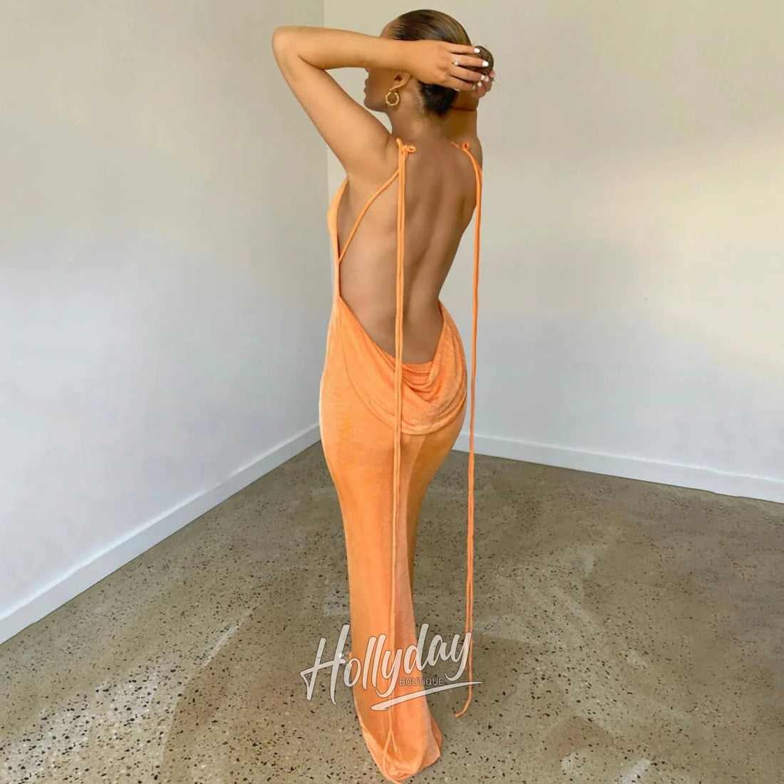 LaPose Fashion - Malvina Strappy Maxi Dress - Backless Dresses, Bodycon Dresses, Clothing, Club Dresses, Dresses, Elegant Dresses, Formal Dresses,