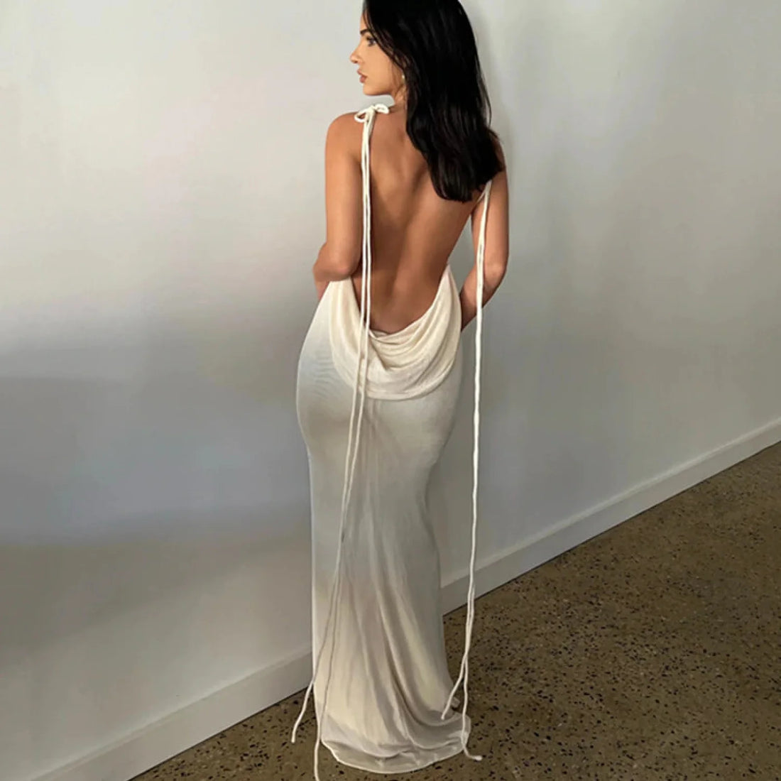 LaPose Fashion - Malvina Strappy Maxi Dress - Backless Dresses, Bodycon Dresses, Clothing, Club Dresses, Dresses, Elegant Dresses, Formal Dresses,