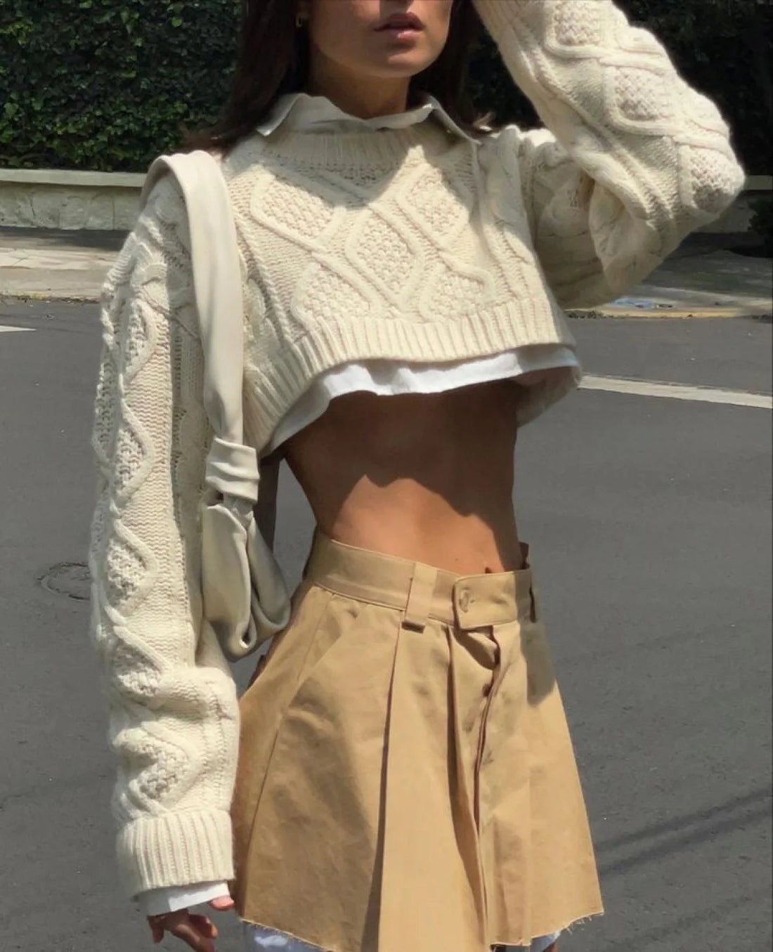 LaPose Fashion - Nevio Knitted Crop Sweater - Autumn Clothes, Basic Tops, Clothing, Crop Sweaters, Crop Tops, Elegant Tops, Fall Clothes, Fall22, 