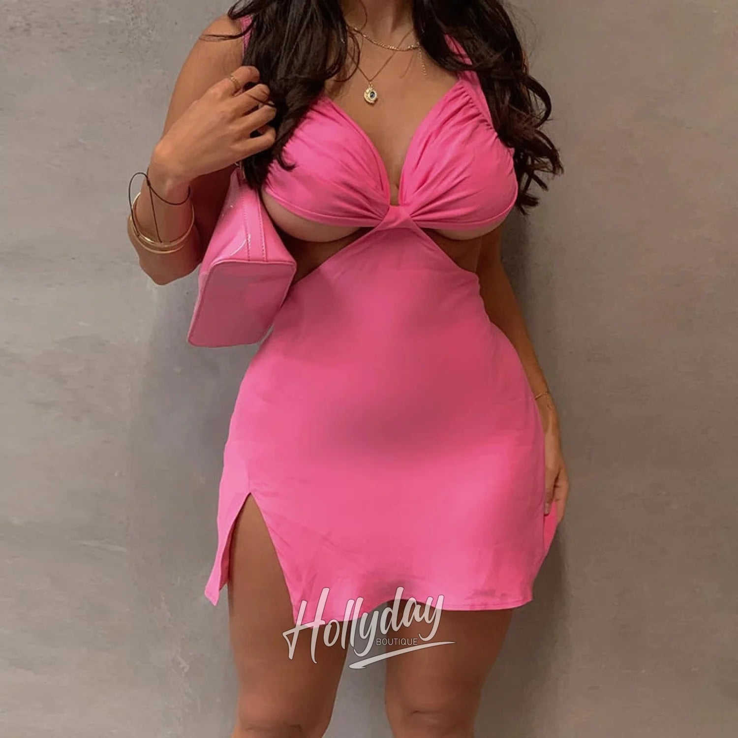 LaPose Fashion - Charee Satin Mini Dress - 22Summer, ALS, Bodycon Dresses, Casual Dresses, Club Dresses, Daytime Dresses, Dresses, Going Out Dr