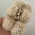 Niang Faux Fur Hair Clip Beige