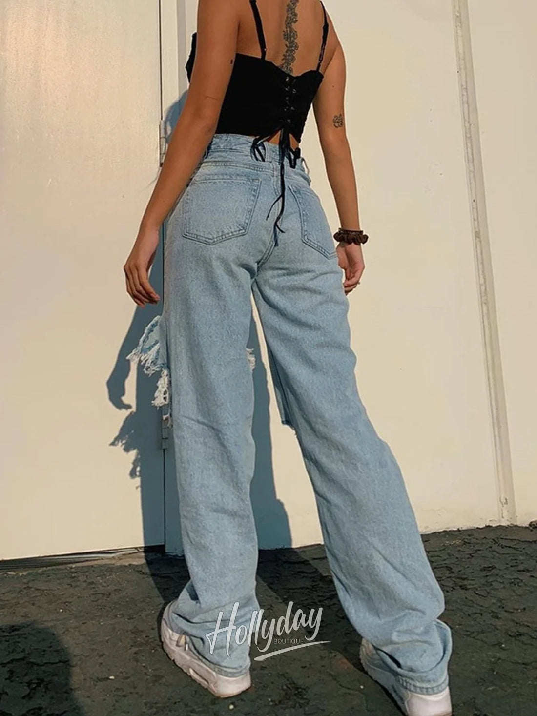 LaPose Fashion - Tatum Casual Loose Jean - Bottoms, Clothing, Jeans, New Arrival, Pants