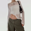 LaPose Fashion - Nadege Knit Sweater - Clothing, Crochet Tops, Fall22, Knitted Tops, Long Sleeve Tops, Sweater, Tops