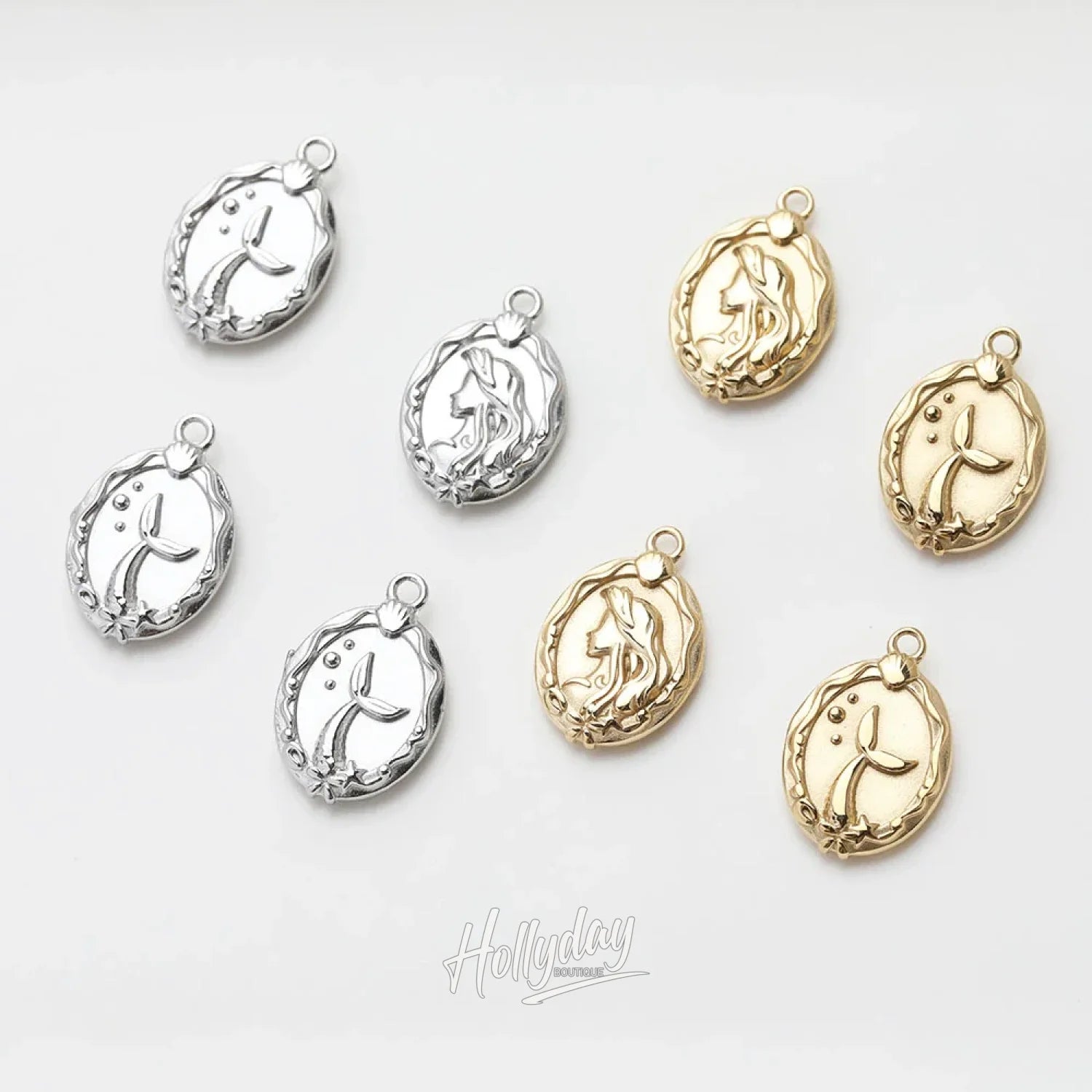 Roberta Stainless Steel Mermaid Pendant Set