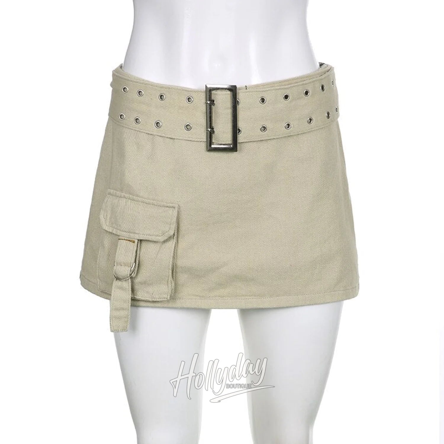 LaPose Fashion - Dominika Cargo Short Skirt - Bottoms, Clothing, Mini Skirts, Short Skirts, Skirts