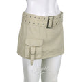 LaPose Fashion - Dominika Cargo Short Skirt - Bottoms, Clothing, Mini Skirts, Short Skirts, Skirts