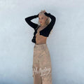 LaPose Fashion - Sonia Letter Clip Top - Clothing, Crop Tops, Influence, June22collab, Long Sleeve Tops, Tops