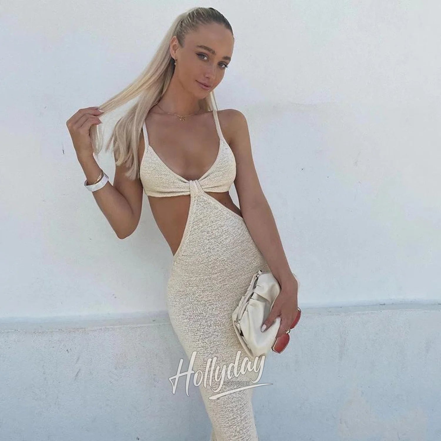 LaPose Fashion - Tracy Knit Maxi Dress - Casual Dresses, Clothing, Daytime Dresses, Dresses, Elegant Dresses, Influencer, Maxi Dresses, Sexy 